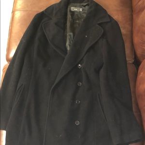 Black Winter Wool Coat